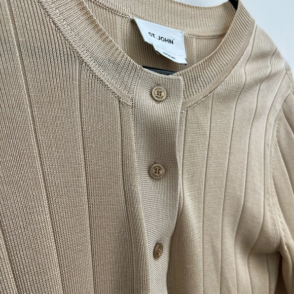 St John Elbow ribbed Knit Henley - Picture 3 of 6